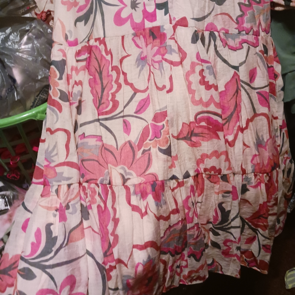 MSK Pink and Cream Floral Dress - Picture 5 of 6